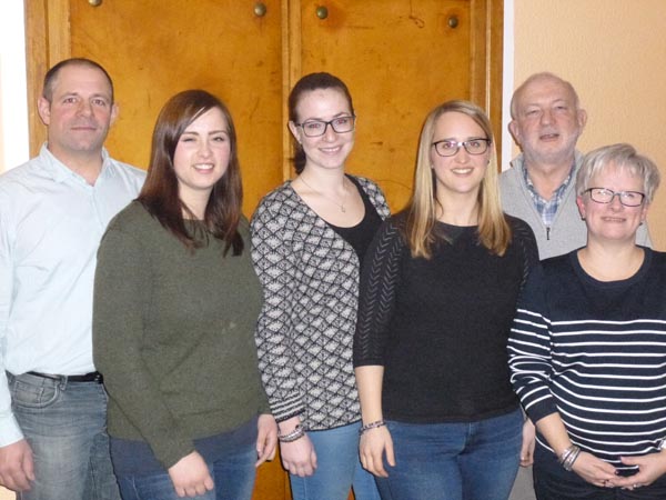 Foto MV;v.l.n.r.:  Stefan Neyses, Anne Wenzel, Kristina Hermes, Kathrin Schaal, Lothar Hermes, Elvira Kickertz